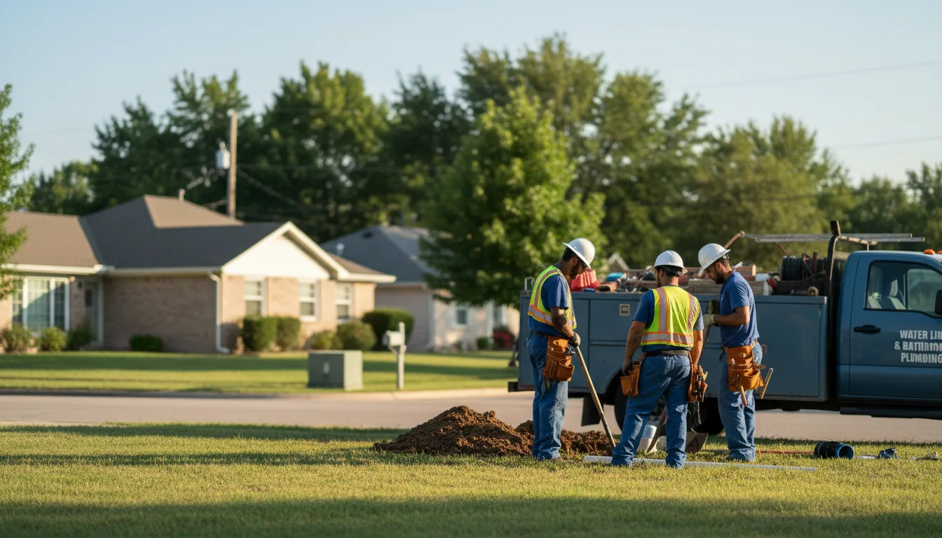 Residential water line and bathroom plumbing service in Menno, SD